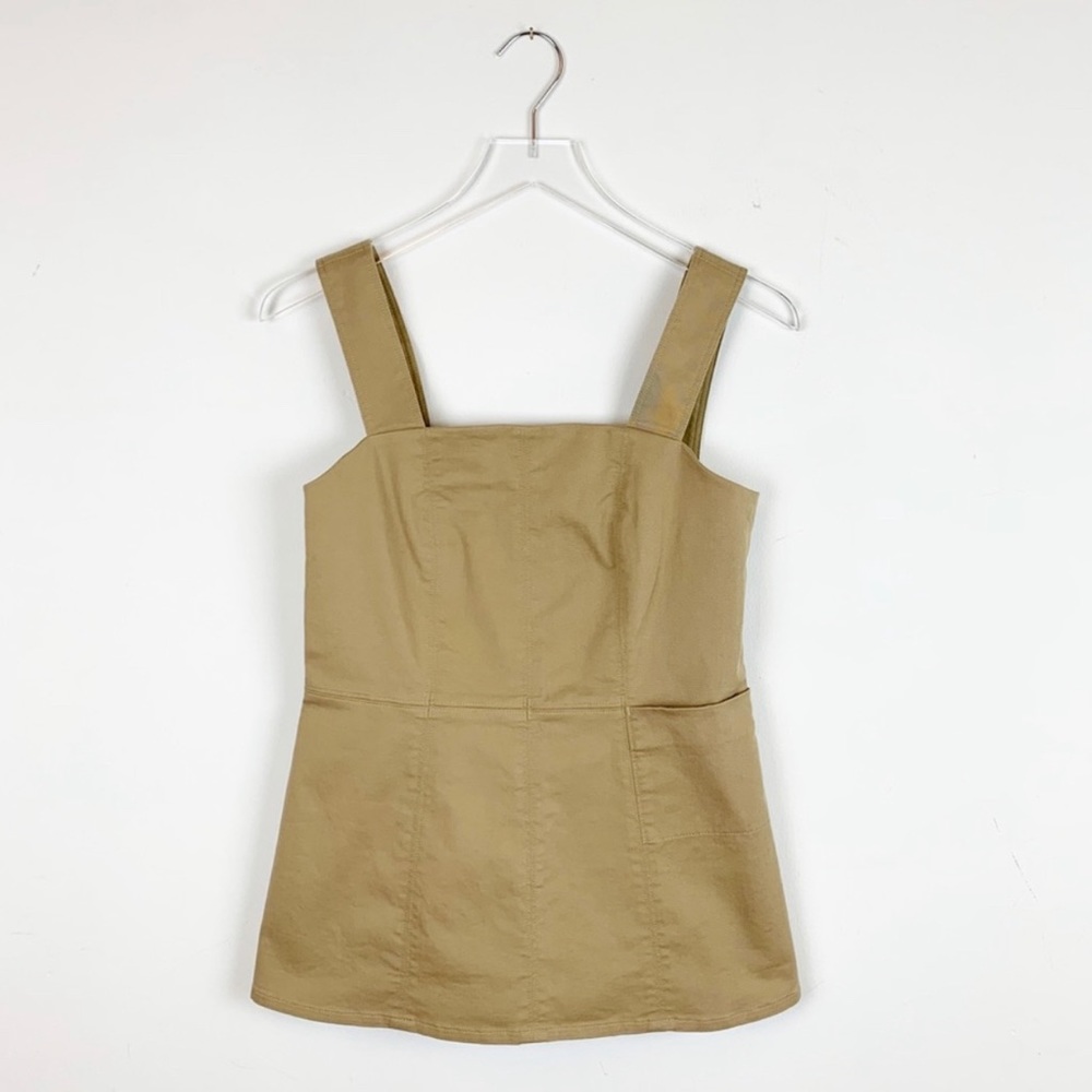 COS Sleeveless Fitted Bodice Tank Top Beige Size 6